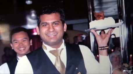 Russel Rebello waiter Cota Concordia Ship