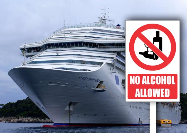 p&o cruises can you take alcohol on board uk