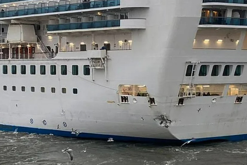 princess cruise ship damaged in san francisco